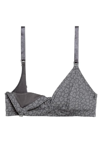 Графитовый триэнджел бюстгальтер для кормящих (2 шт.) H&M без косточек полиамид