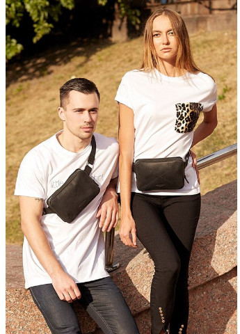 Кожаная поясная сумка Dropbag Mini черная Crazy Horse BlankNote (235752715)
