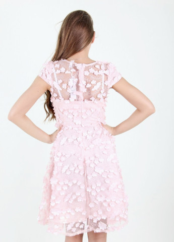 Розовое коктейльное платье Meixin однотонное