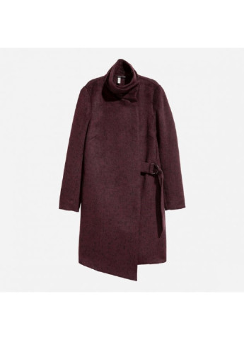 Бордовое демисезонное Женское пальто бордового цвета однобортное H&M