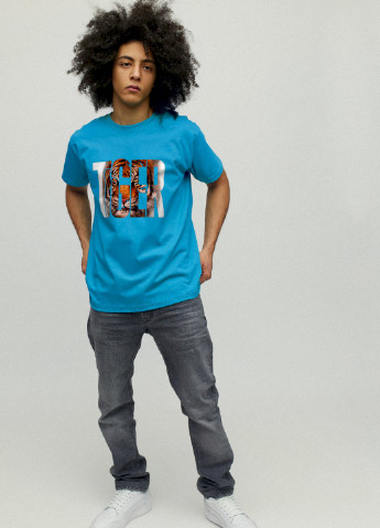 Світло-синя футболка чоловіча YAPPI