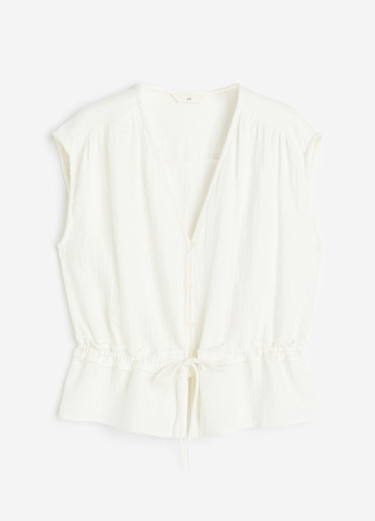 Кремовая летняя блуза H&M