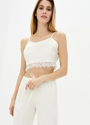 Белая всесезон пижама (топ, брюки) топ + брюки Kari Shop Atelier