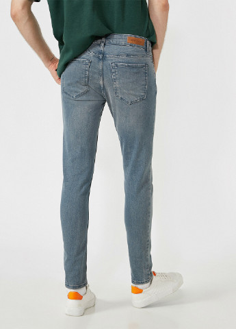 Серо-голубые демисезонные скинни джинсы KOTON
