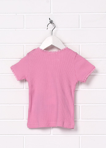 Розовая летняя футболка с коротким рукавом Floriane