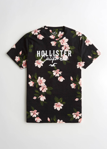 Черная футболка Hollister