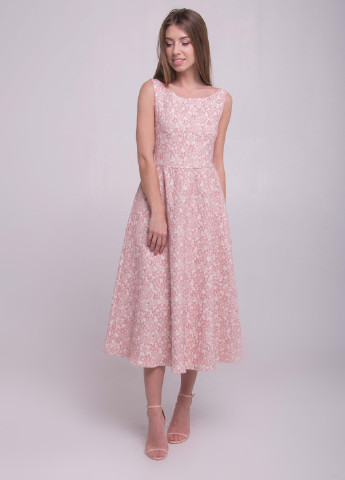 Светло-розовое кэжуал платье VMMA с цветочным принтом
