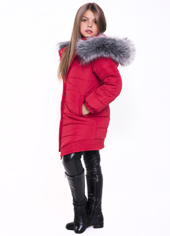 Красная зимняя куртка Sofia Shelest