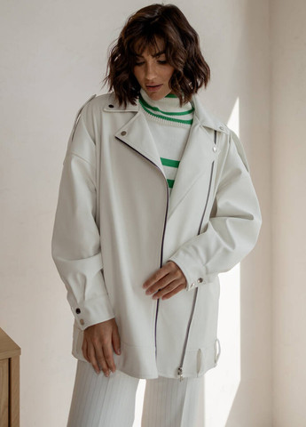 Біла демісезонна куртка косуха No Brand