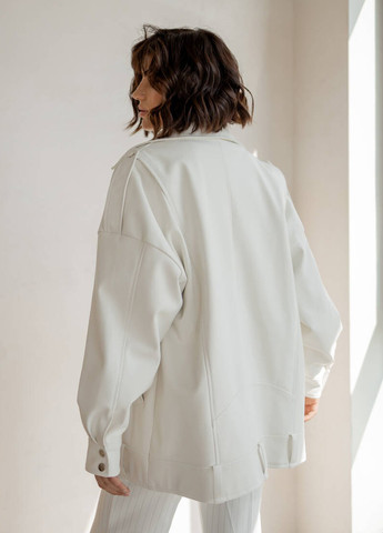 Біла демісезонна куртка косуха No Brand