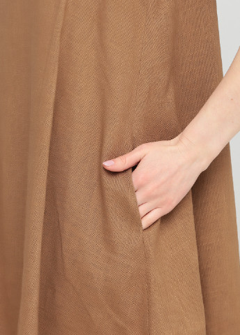 Світло-коричнева кежуал плаття, сукня а-силует LAGURA однотонна