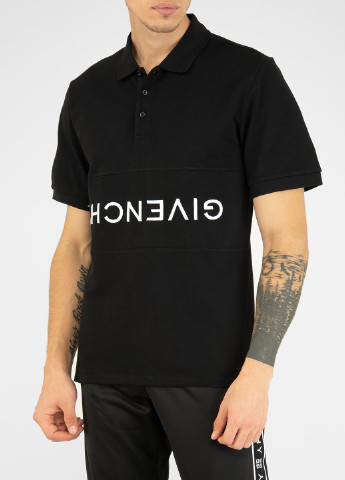 Черная мужская футболка поло Givenchy с логотипом