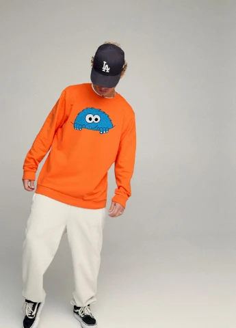 Оранжевый свитшот мужской oversize /no flis/ YAPPI (252259398)