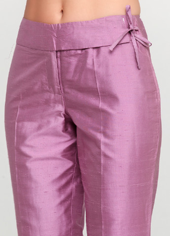 Лиловые кэжуал демисезонные прямые брюки Expensive
