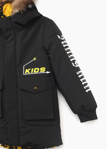 Черная зимняя куртка No Brand