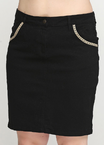 Черная джинсовая однотонная юбка Esmara