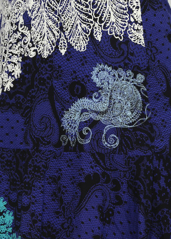 Темно-синяя кэжуал с абстрактным узором юбка Desigual клешированная