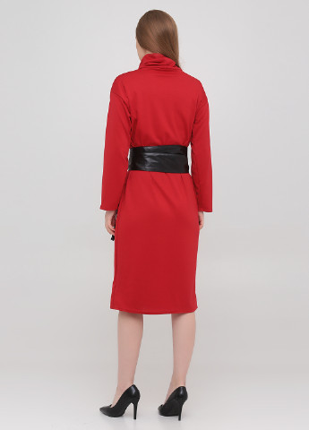 Червона кежуал сукня сукня-водолазка Podium однотонна