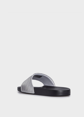 Черно-белые шлепанцы Calvin Klein Jeans с логотипом, с тиснением