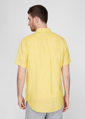 Желтая кэжуал рубашка однотонная Gant