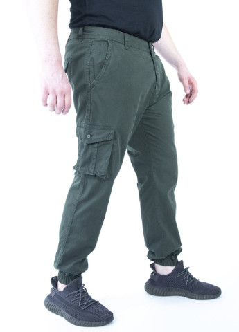 Штани джоггери чоловічі з кишенями зелені JEANSclub джоггеры (252788735)
