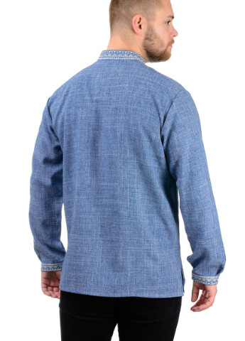 Чоловіча сорочка-вишиванка Орнамент (джинсовий) Golfstream (254654501)
