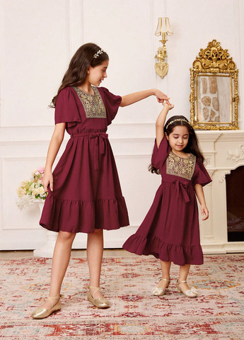 Бордова сукня SHEIN (362192570)