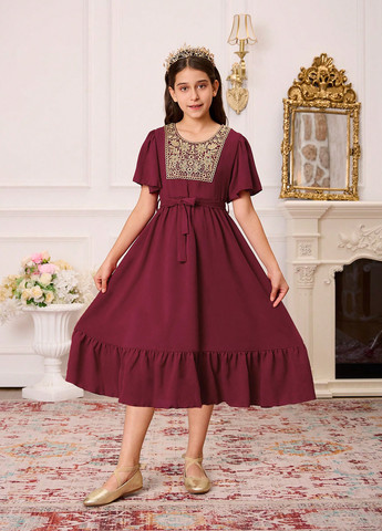 Бордова сукня SHEIN (362192570)