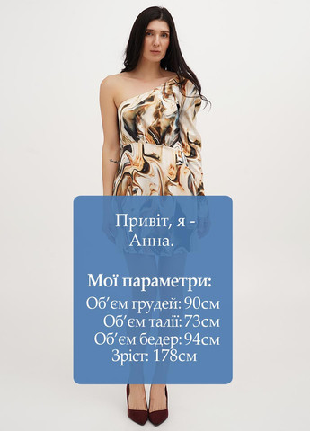 Комбінована кежуал сукня на одне плече Vicolo з абстрактним візерунком