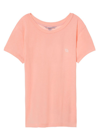 Розовая летняя футболка с коротким рукавом Victoria's Secret