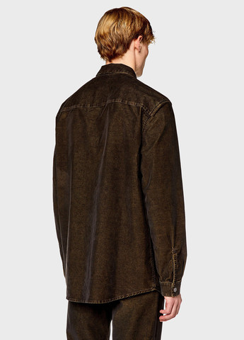 Коричневая джинсовая, кэжуал рубашка варенка Diesel