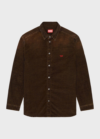Коричневая джинсовая, кэжуал рубашка варенка Diesel