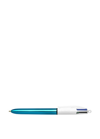 Шариковая ручка 4 Colours Shine Blue автоматическая, 4 в 1 Bic (286306416)