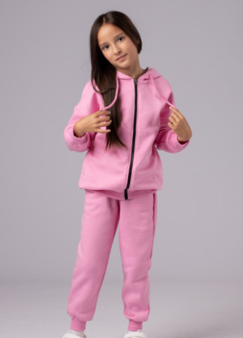Рожевий демісезонний спортивний костюм для дівчинки з начос брючний Toontoy