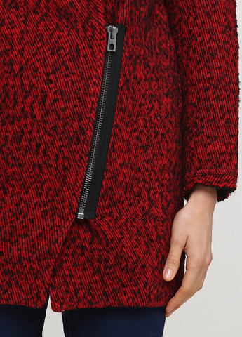 Темно-красное демисезонное Пальто двубортное Only