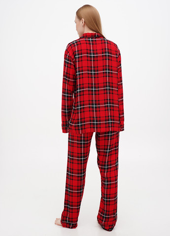 Червона всесезон піжама (сорочка, штани) рубашка + брюки No Brand