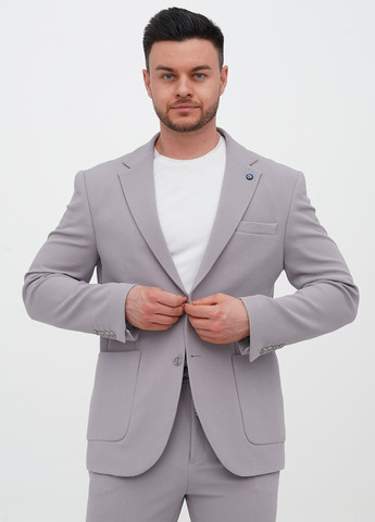 Сірий демісезонний костюм (піджак, штани) брючний Trend Collection