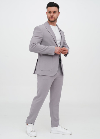 Сірий демісезонний костюм (піджак, штани) брючний Trend Collection