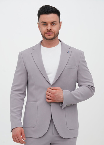 Сірий демісезонний костюм (піджак, штани) брючний Trend Collection