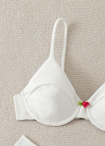 Белый летний купальник (лиф, трусики) раздельный SHEIN