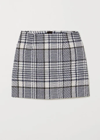 Белая однотонная юбка H&M