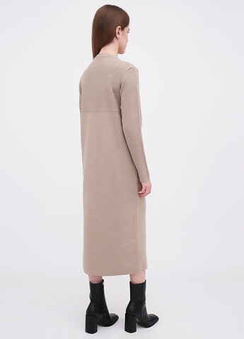 Бежева кежуал сукня сукня светр EQUILIBRI однотонна