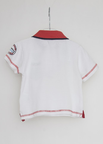 Белая детская футболка-поло для мальчика Mandarino с логотипом
