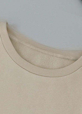 Бежевый свитшот SHEIN рисунок без декора (332709268)