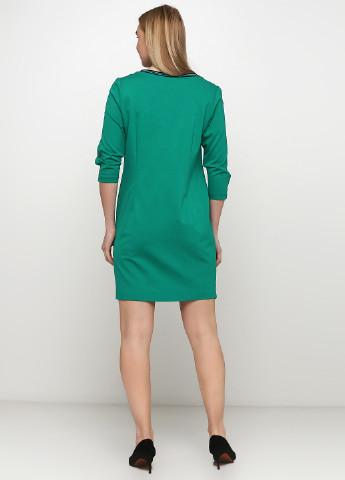 Зеленое кэжуал платье BRANDTEX COPENHAGEN однотонное