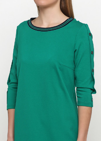 Зеленое кэжуал платье BRANDTEX COPENHAGEN однотонное