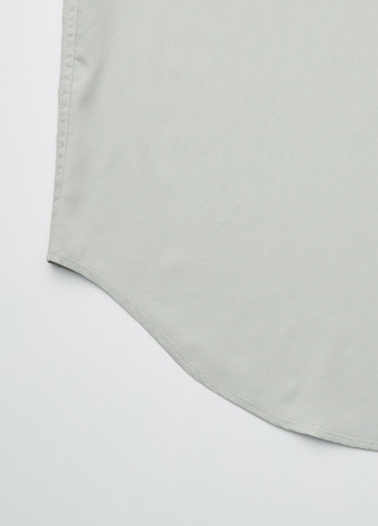 Оливковая кэжуал рубашка однотонная Uniqlo