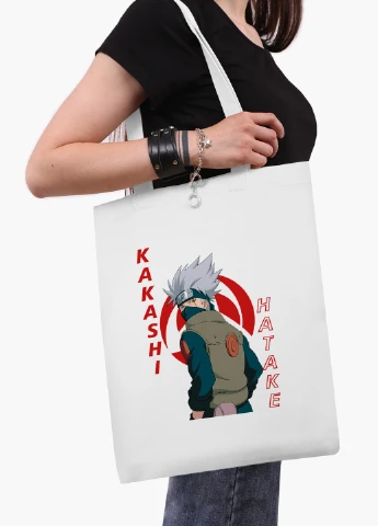 Эко сумка шоппер белая Хатакэ Какаши (Hatake Kakashi) (9227-2820-WT2) Еко сумка шоппер біла 41*35 см MobiPrint (221682915)