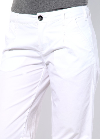 Белые кэжуал демисезонные брюки Esprit
