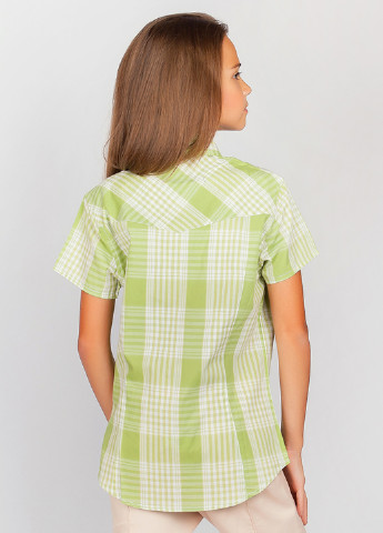 Оливковая кэжуал рубашка Time of Style с коротким рукавом